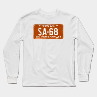 Orange Hemisfair 68 License Plate Long Sleeve T-Shirt